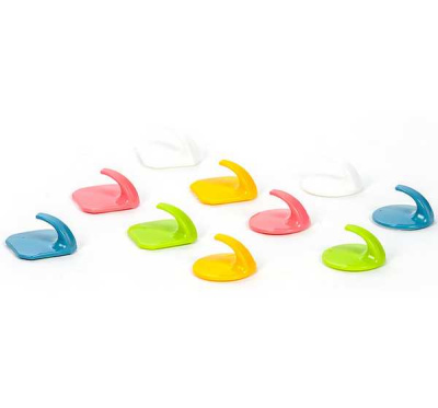 Крючок самоклеящийся "Мозаика" 10шт. (то)