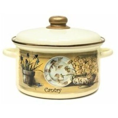 Кастрюля эмал  2,0л   21-1610.1/6М-Кантри-Д