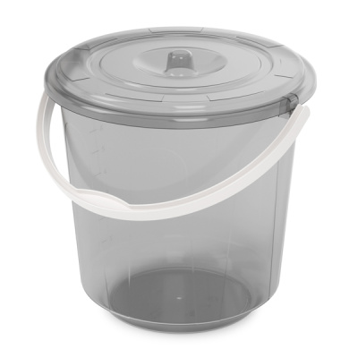 Ведро 10л. с крышкой "Хозяюшка" (микс)