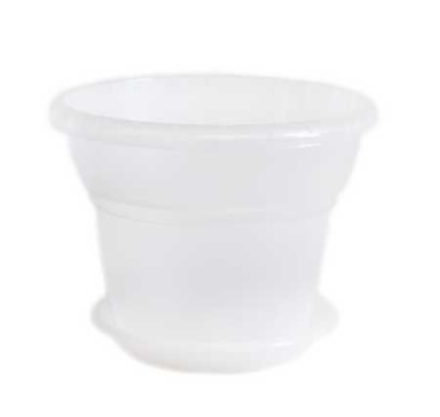 Горшок "Милано", D19, с поддоном 2л прозрачный (то)