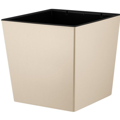 Горшок для цветов London CUBE 11,6л c дренажной вставкой калифорнийск.миндаль (то)