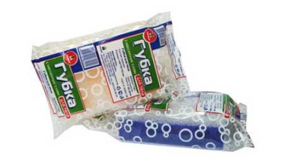 Губка для тела прямоугольная  с массажным слоем 