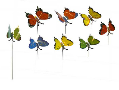 Садовый декор МАЛАЯ БАБОЧКА-телепалка (15*18см, палка 60см)