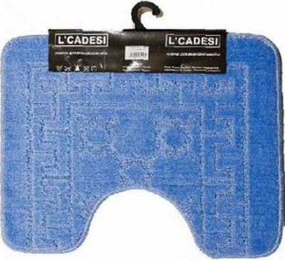 Коврик из полипроп. на латексной основе, "L'CADESI NEW MONO", 42х55см, с вырезом голубой