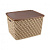 Корзина "Плетенка" 350х290х225 с крышкой (бежевый) (то)