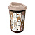 Термостакан 400мл с декором (темно-бежевый)(то)