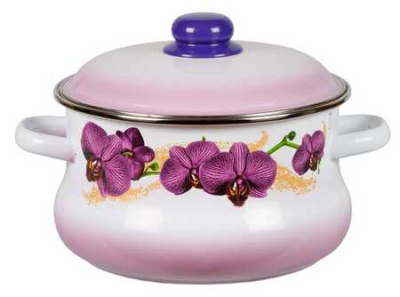 Кастрюля - тор "Орхидея" 2,0л. бел. (9)
