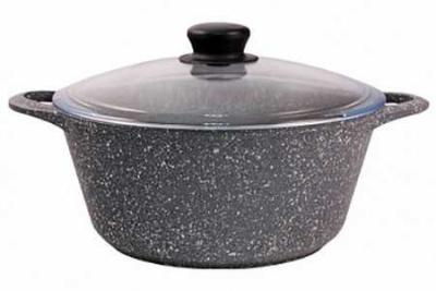 Кастрюля а/пр литая 2,0л стекл/кр Мрамор ТМ Традиция ТМ5223