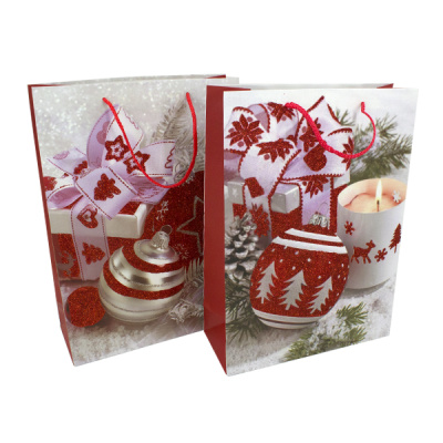 Пакет новогодний 26*32*10см