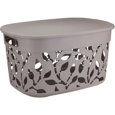 Коробка ФЛОРА 12л с крышкой (то)