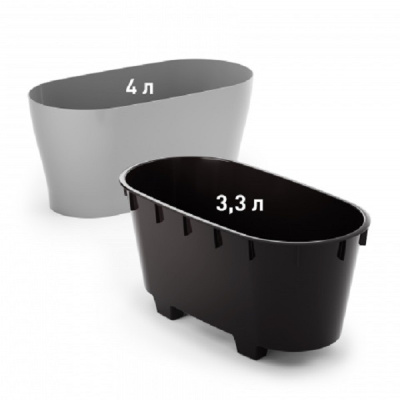 Горшок цв. для орхидеи 4л "Лея" двойной (серый)(то)