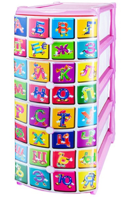 Комод №3 с рисунком "Алфавит" 400х480х980 (то)