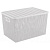 Корзинка "Вязь" 14л 350х245х205мм с крышкой (белый) (то)