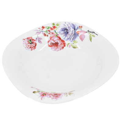 Тарелка глубокая 19*19*3см КВАДРА (стеклокерамика)