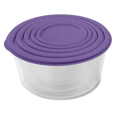 Набор контейнеров 0,3л+0,5л+0,8л+1,4л +2,3л (5шт) (то)