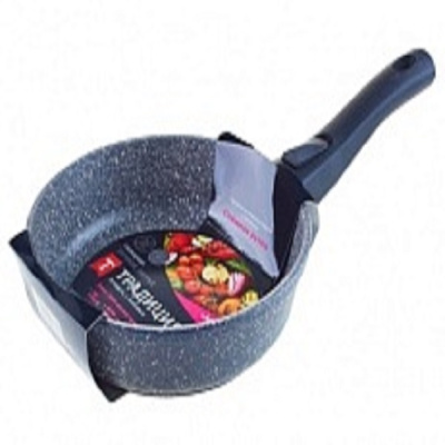 Сковорода а/пр литая 20см съемн/руч Мрамор ТМ Традиция