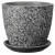 Горшок Гризайль серый бутон №8