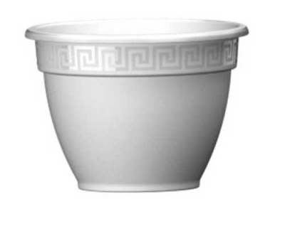 Горшок "Антик", D25, с поддоном 4.9л белый (то)