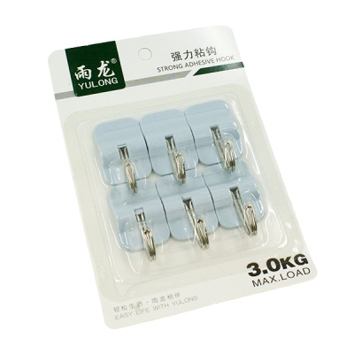 Крючки фигурные 6шт (пластик, металл)