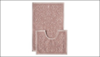 Комплект ковриков из хлопка PAMUKLU розовый  из 2- шт  50х80,50х40  L CADESI Турция