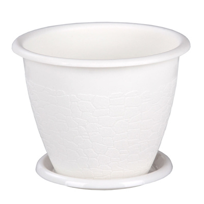 Горшок цв. "Розалия" 1,2л. с поддоном (белый)(то)