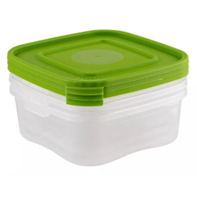 Комплект контейнеров для СВЧ (3шт) КАСКАД 1,4л квадратный