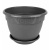 Горшок "Антик", D36 с поддоном 16,6л антрацит
