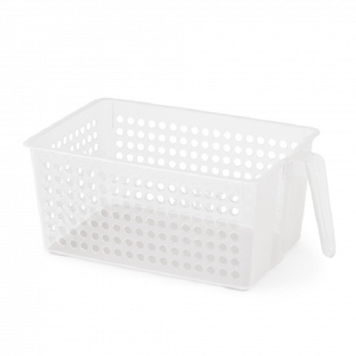 Корзина для хранения "Элио" с ручкой (прозрачный)(то)