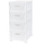Комод "VELVET" 4 ящика (на колесиках) 300х385х690мм (Белый) (то)
