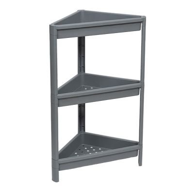 Этажерка угловая VIKEA 3-х ярусная (серый) (то)