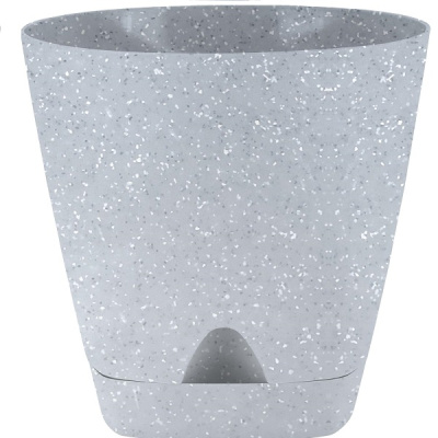 Горшок для цветов AMSTERDAM D110 с прикорневым поливом 0,65л светлый камень