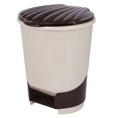 Ведро для мусора с педалью 18л. (слоновая кость)(то)