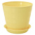 Горшок Лаура 0,7л с поддоном Желтый мираж