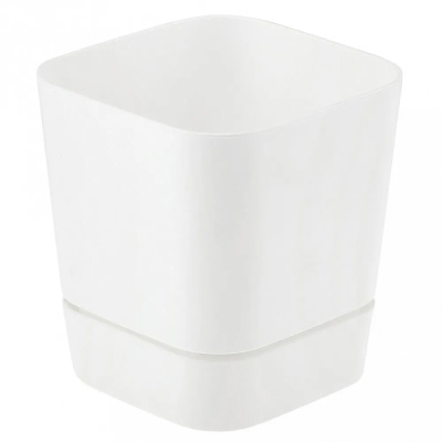 Горшок "Квадрат" Гранд, D15, 2,7л, белый