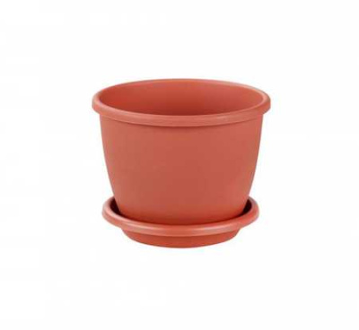 Горшок цв. "Афина" 3л с поддоном (коричневый)