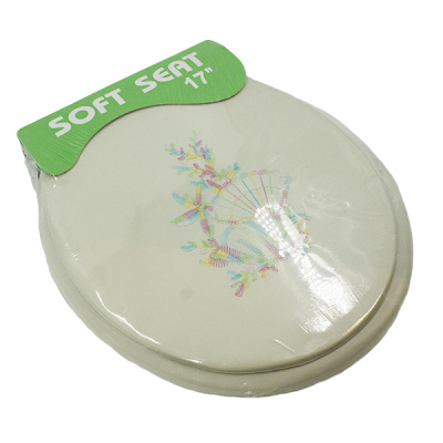 Сиденье для унитаза мягкое ВЫШИВКА (3цвета)