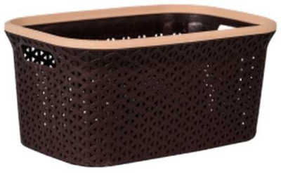 Корзина для белья "Плетёнка" 40л прямоугольная без крышки (то)