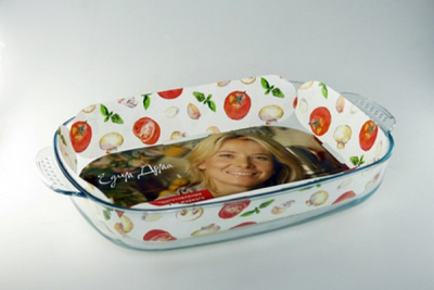 Форма стекл. прям с/р Едим дома 34*22*6см 2,4л