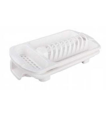 Сушилка для посуды со сливом (белый)