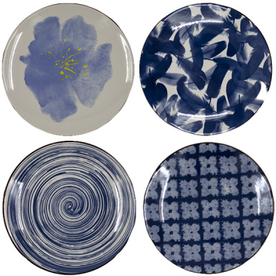 Тарелка керамическая Ø-22см цветная