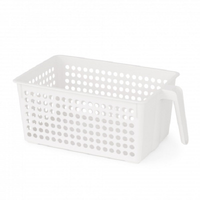 Корзина для хранения "Элио" с ручкой (белый)(то)