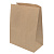 Пакет бумажный "на вынос"  120х80х250 мм 55г/м2 Крафт (50 шт)