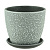 Горшок бутон Муар серый N2 d14см