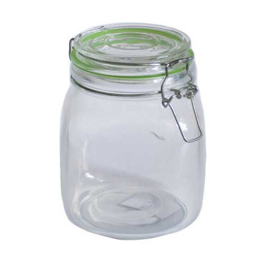 Банка стеклянная с крышкой с защелкой 1л