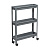 Этажерка узкая VIKEA 3-х ярусная на колесах (серый) (то)