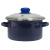 Кастрюля эмал цил кобальт 3,0л стекл/кр мет/об