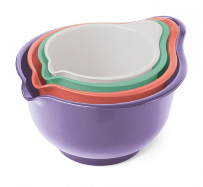 Миска для миксера "Мадена" набор (1,4л; 1,9л; 2,6л; 3,6л) (то)