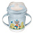 Поильник с ручками, декором и защитной крышкой 320мл (Св.голубой)(то)