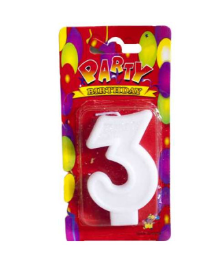 Свеча-цифра в торт 3