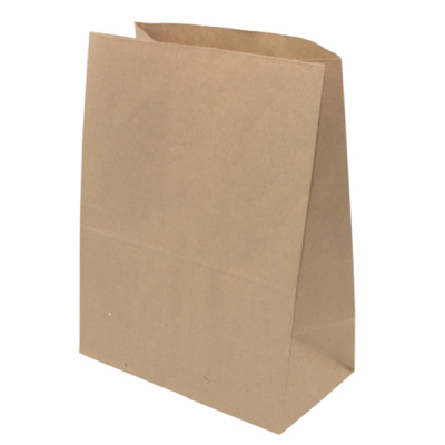 Пакет бумажный "на вынос"  120х80х250 мм 55г/м2 Крафт (50 шт)